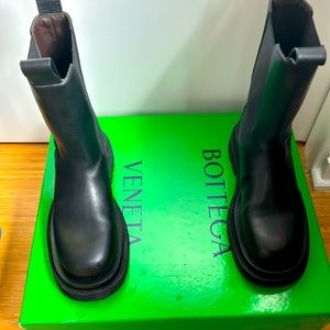Authentic Bottega Veneta lug boot black size 36